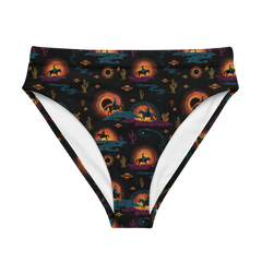 Neon Eclipse: Old Western High-Waisted Bikini Bottom