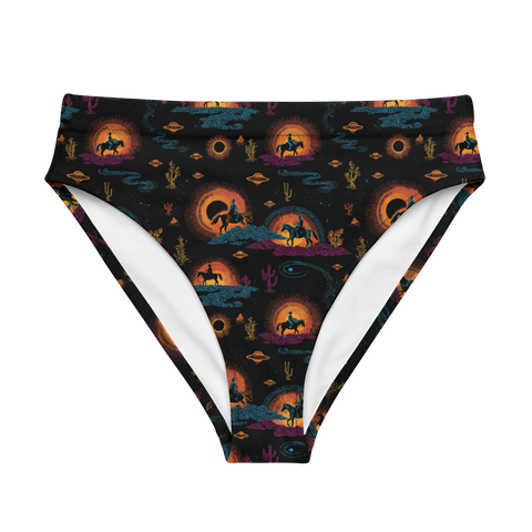 Neon Eclipse: Old Western High-Waisted Bikini Bottom