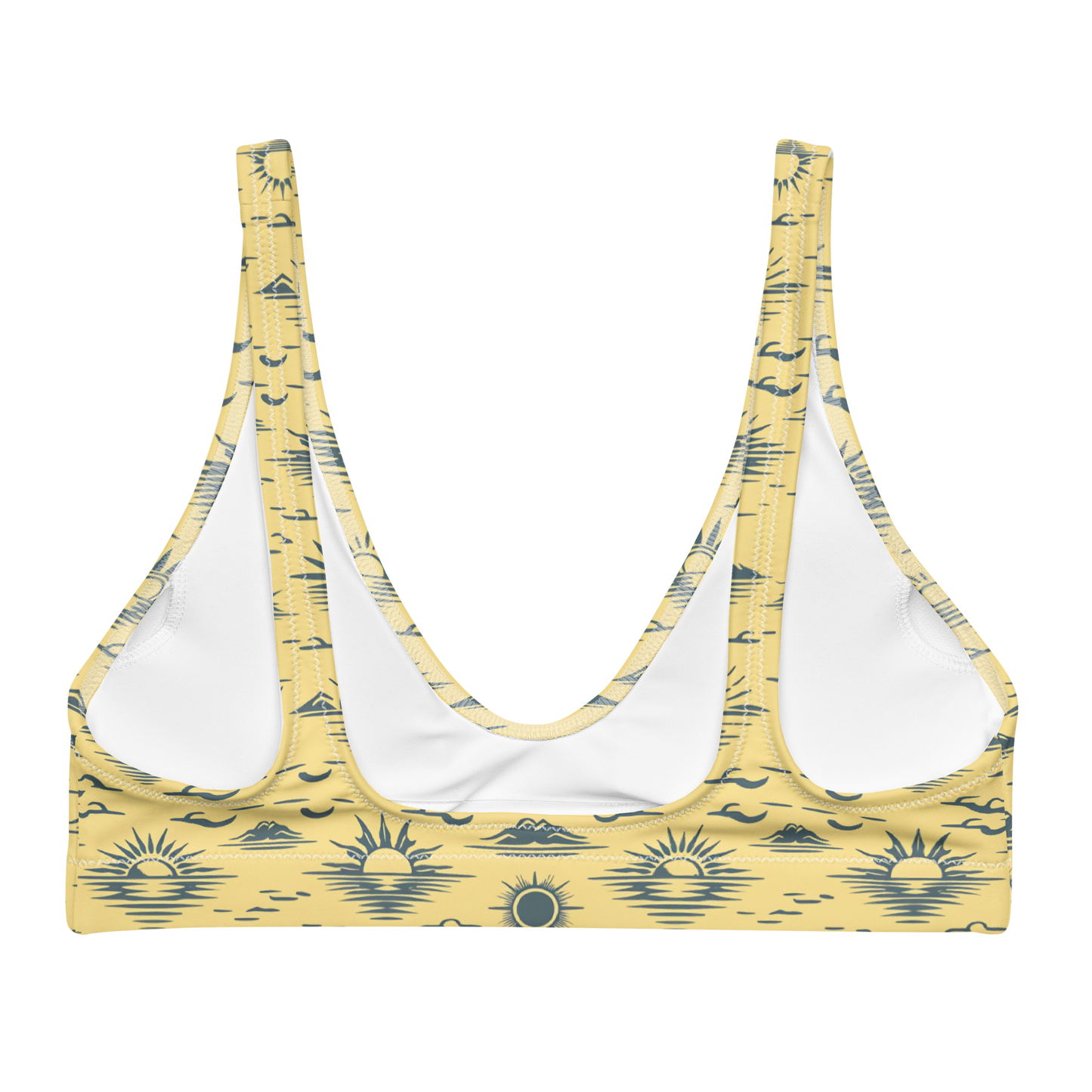 Desert Mirage: Sandstorm Ridge High-Waisted Bikini Top