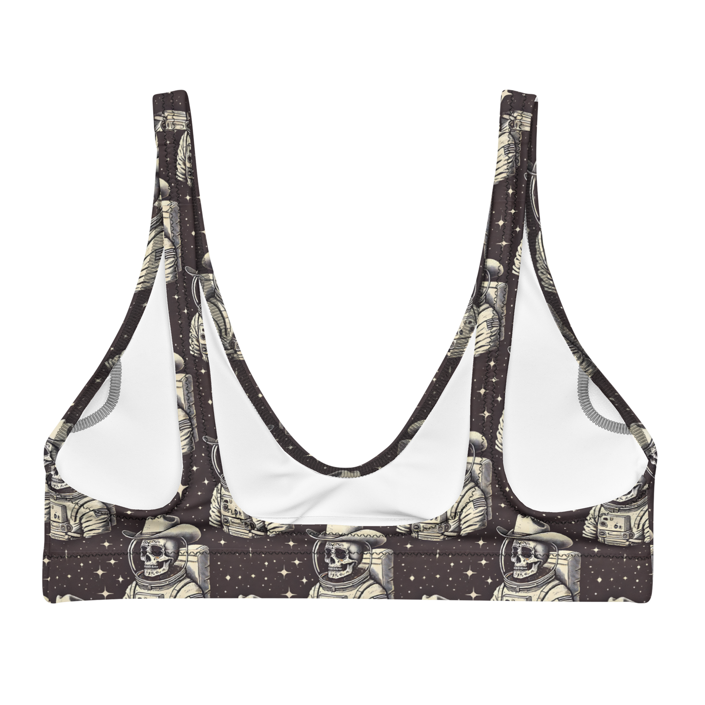 Space Renegade: Astronaut Calavera Outlaw High-Waisted Bikini Top