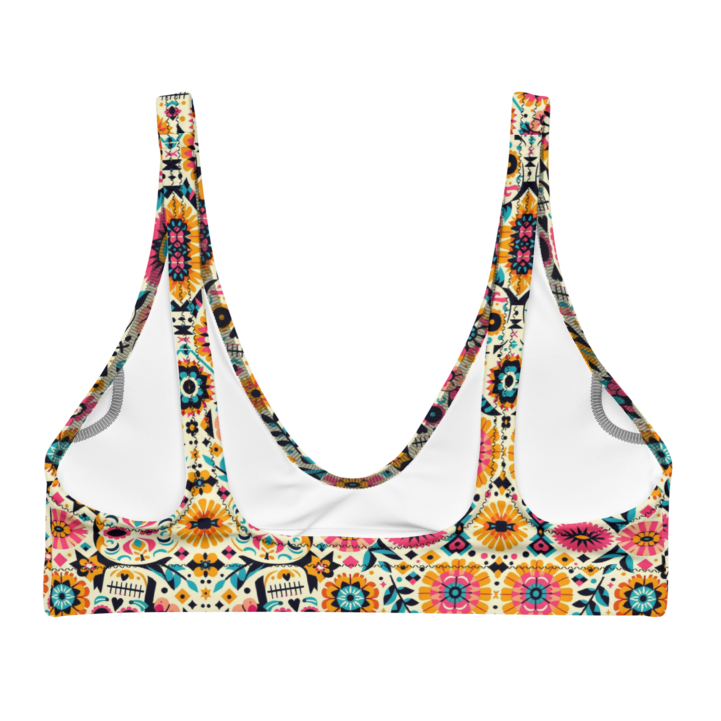 Calavera Dreams: Dia de los Muertos High-Waisted Bikini Top