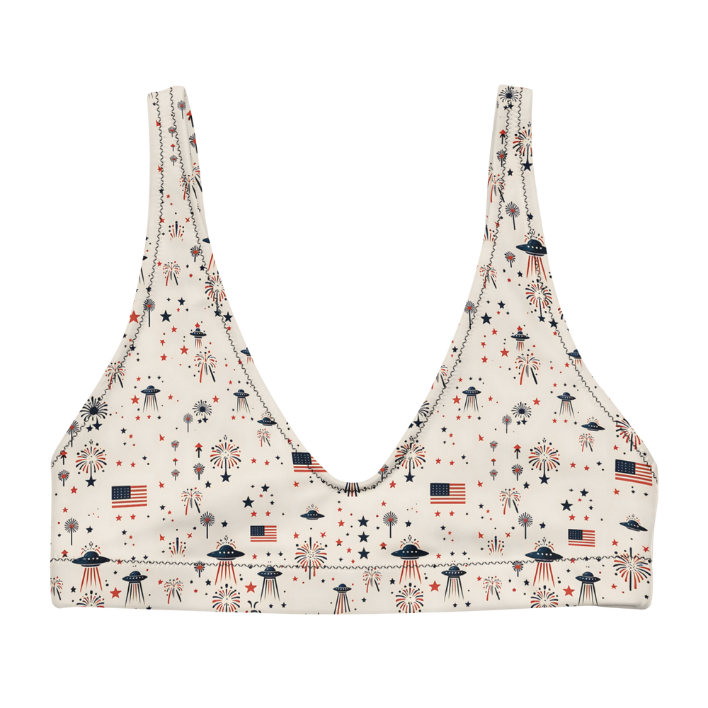 Patriot Wings: A Familiar Celebration High-Waisted Bikini Top