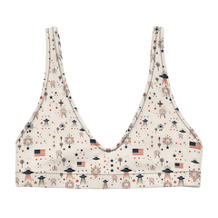 Patriot Wings: A Familiar Celebration High-Waisted Bikini Top