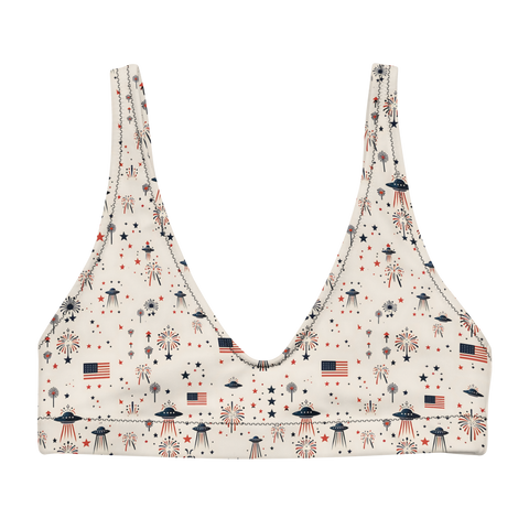 Patriot Wings: A Familiar Celebration High-Waisted Bikini Top