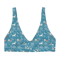Independence Blues: Fourth of July Cowboy High-Waisted Bikini Top