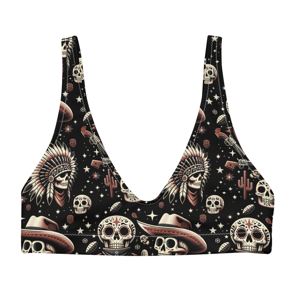 Renegade Revel: Outlaw Skull High-Waisted Bikini Top
