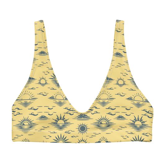 Desert Mirage: Sandstorm Ridge High-Waisted Bikini Top