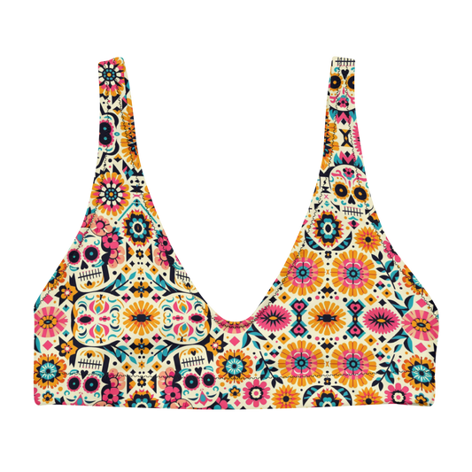 Calavera Dreams: Dia de los Muertos High-Waisted Bikini Top