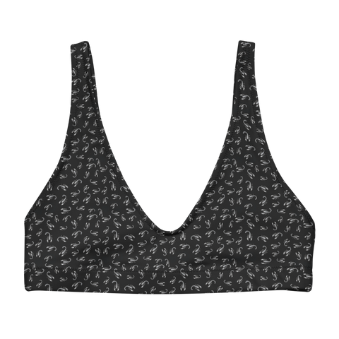 Pale Sting: Stamped Scorpion High-Waisted Bikini Top