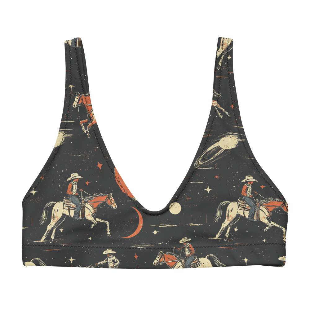 Solar Spur: Cosmic Range Rider High-Waisted Bikini Top