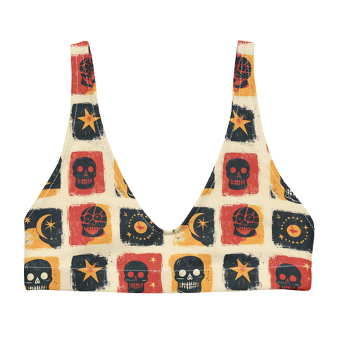 Grim Canyon: Skull Panel High-Waisted Bikini Top