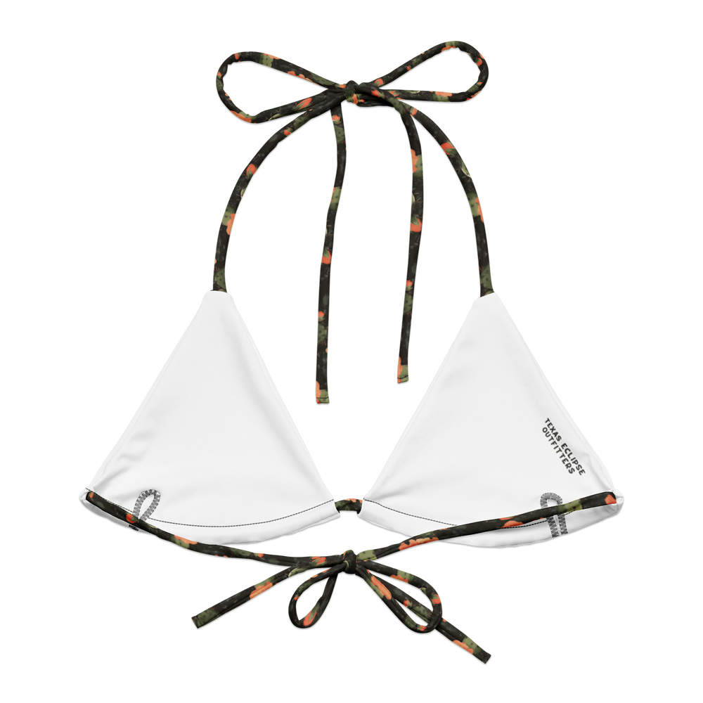 Nocturnal Nopal: Cactus Blooms String Bikini Top