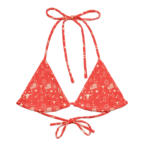 Starry Steer: An American Icon String Bikini Top