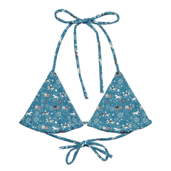 Independence Blues: Fourth of July Cowboy String Bikini Top