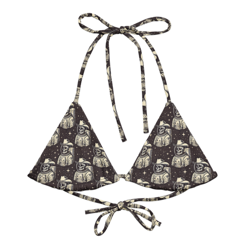 Space Renegade: Astronaut Calavera Outlaw String Bikini Top