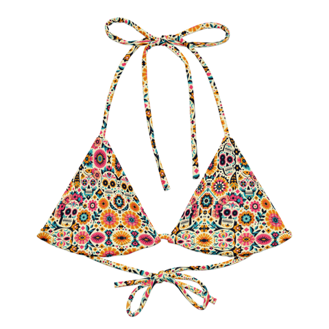 Calavera Dreams: Dia de los Muertos String Bikini Top