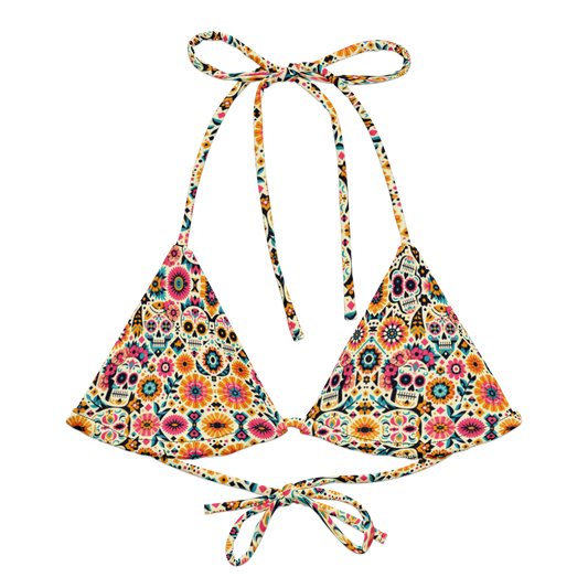 Calavera Dreams: Dia de los Muertos String Bikini Top