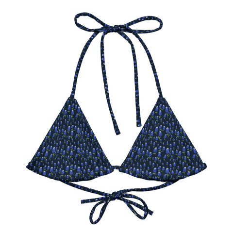 Wildflower Blues: Lone Star Bluebonnet String Bikini Top