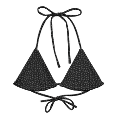 Pale Sting: Stamped Scorpion String Bikini Top