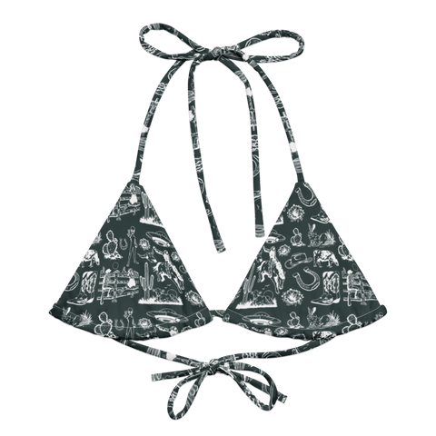 Wild Ride: Broncs, UFOs, and Cactus Skies String Bikini Top