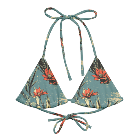 Cactus Aloha: Prickly Pear Blossom String Bikini Top