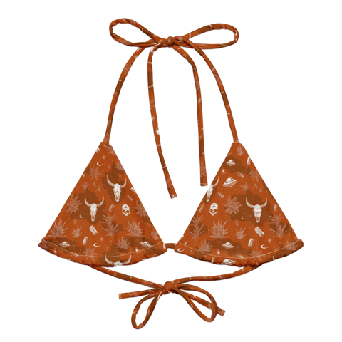 Deep Orange: Hooked On Heat String Bikini Top