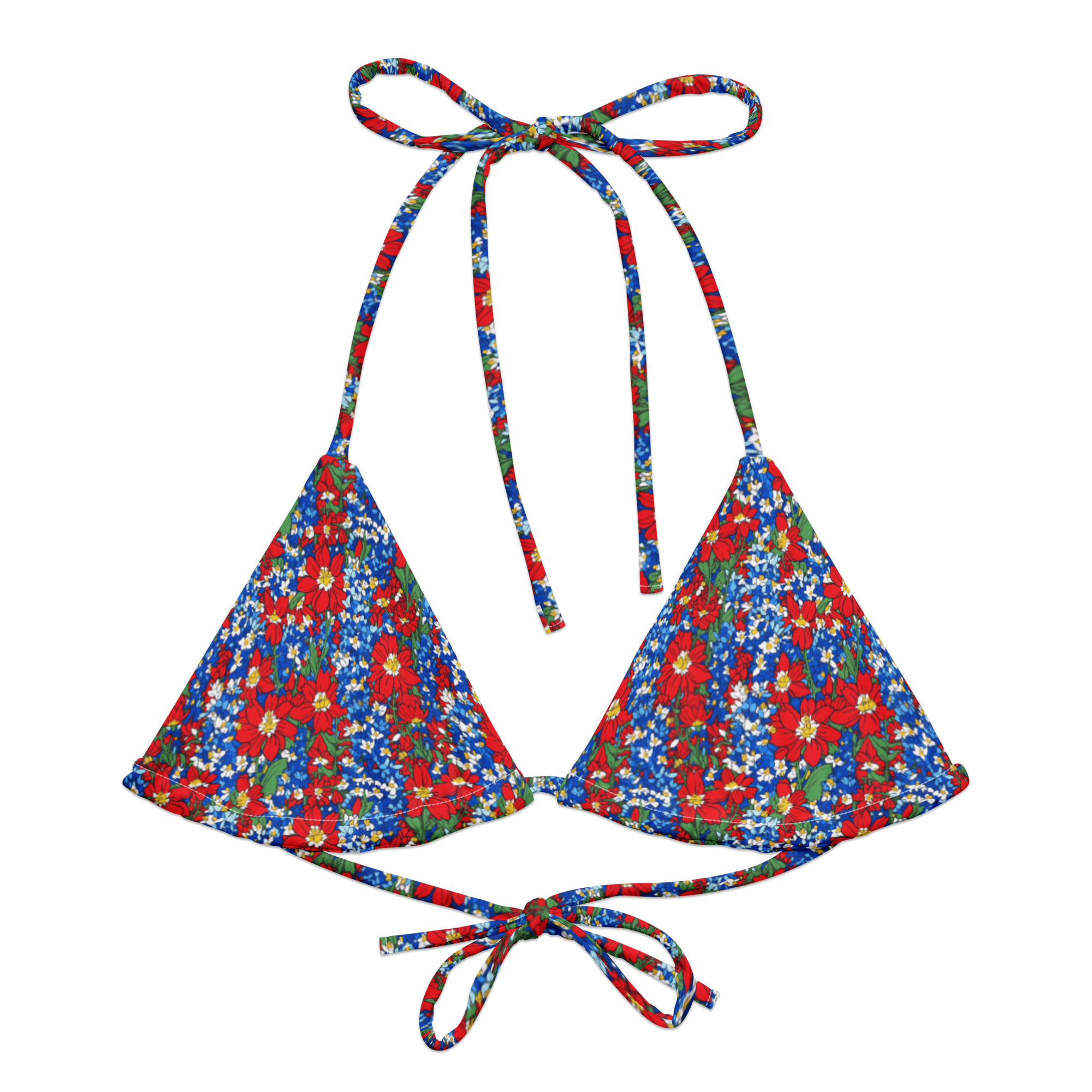 Wildflower Mirage: Rustic Floral String Bikini Top – Texas Eclipse ...