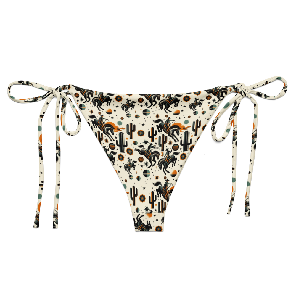 Cosmic Rodeo: Bucking Space Bronco String Bikini Bottom