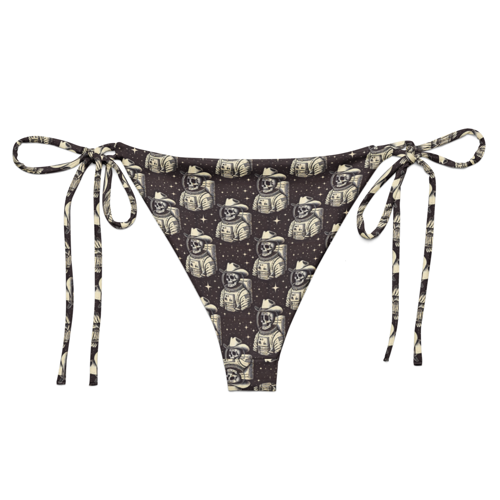 Space Renegade: Astronaut Calavera Outlaw String Bikini Bottom