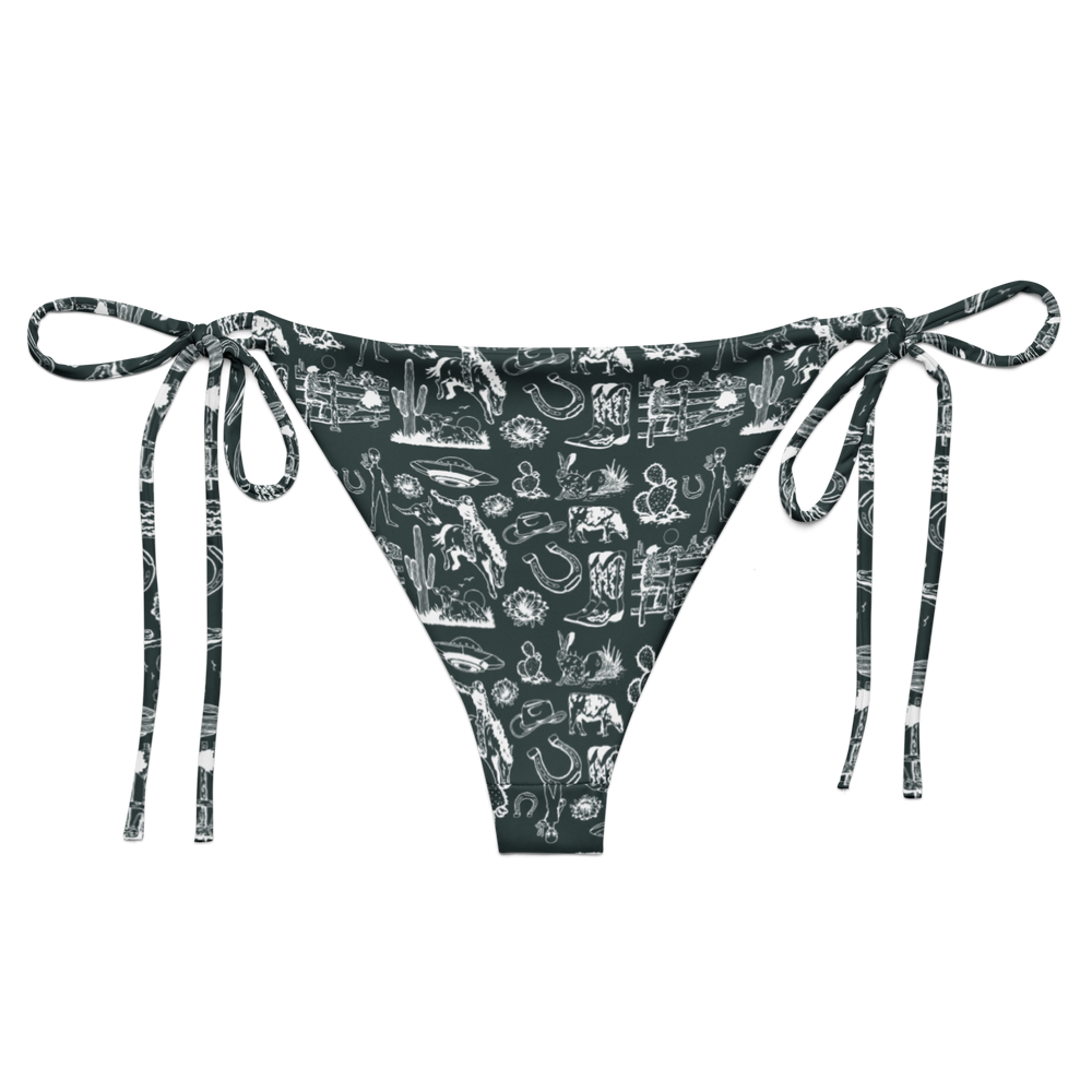 Wild Ride: Broncs, UFOs, and Cactus Skies String Bikini Bottom