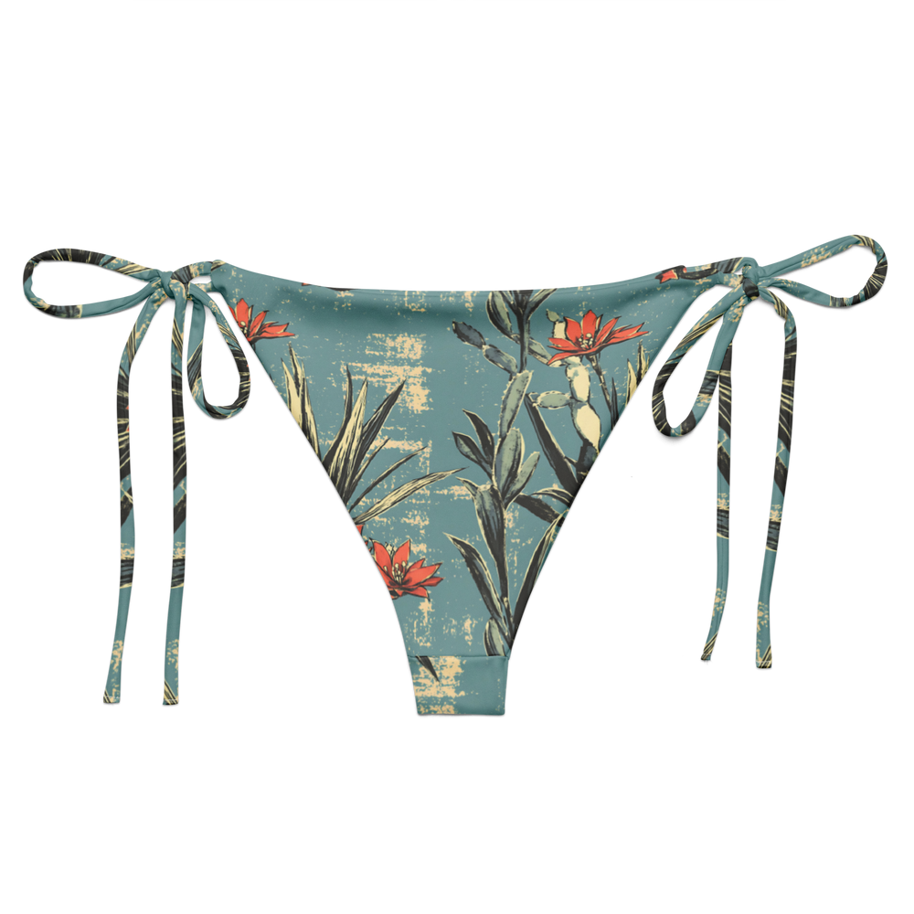 Cactus Aloha: Prickly Pear Blossom String Bikini Bottom