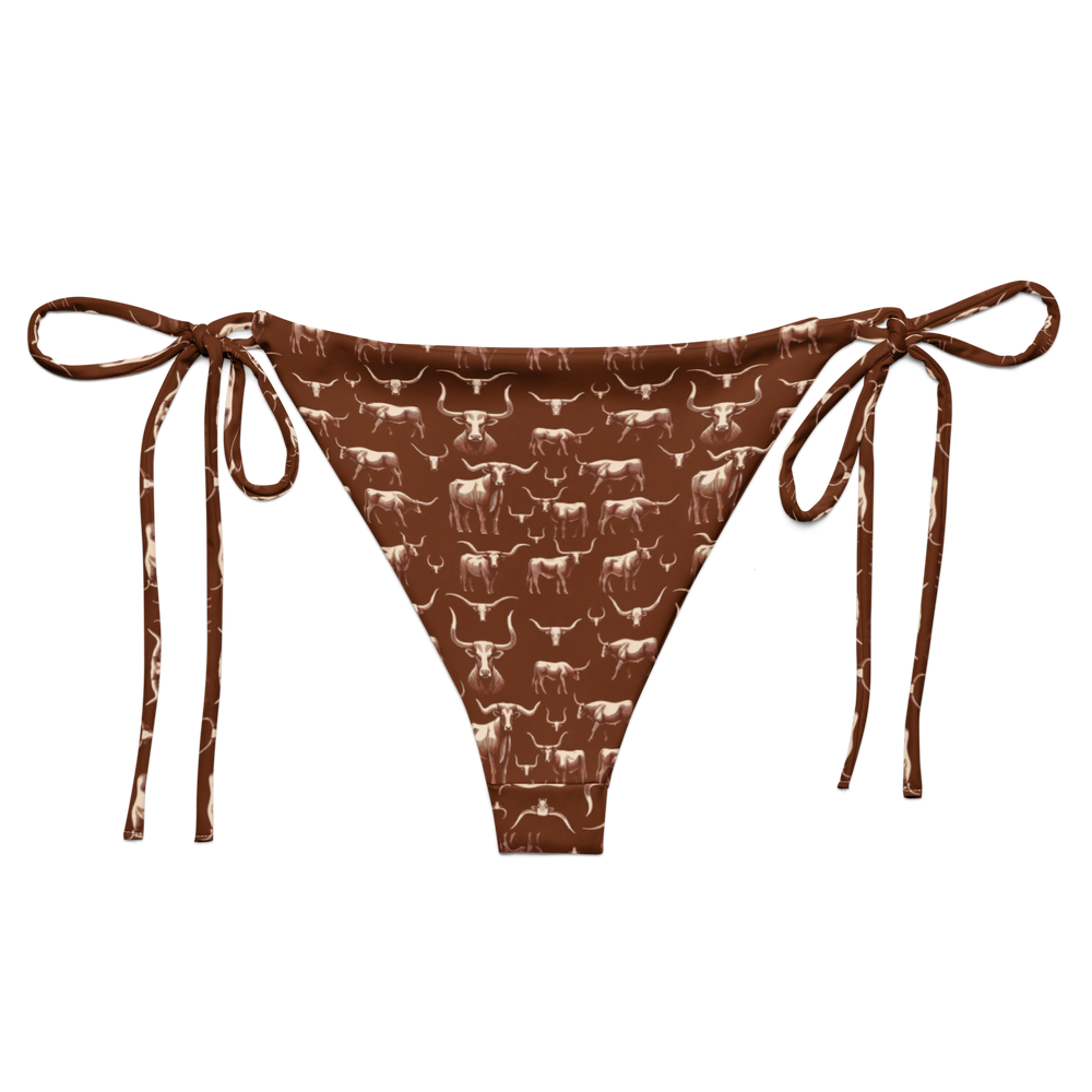 Wild Steer: Fiery Longhorn String Bikini Bottom