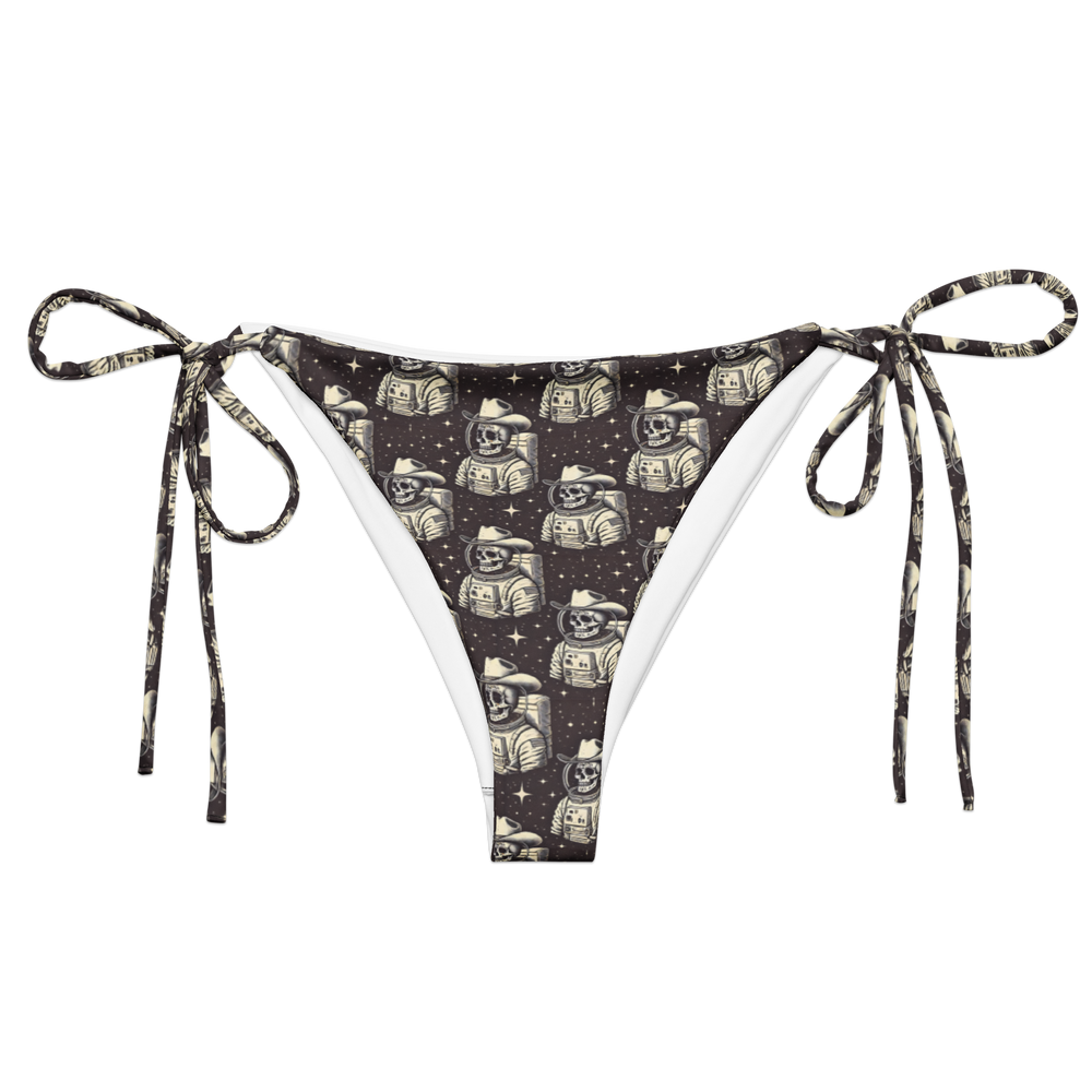 Space Renegade: Astronaut Calavera Outlaw String Bikini Bottom