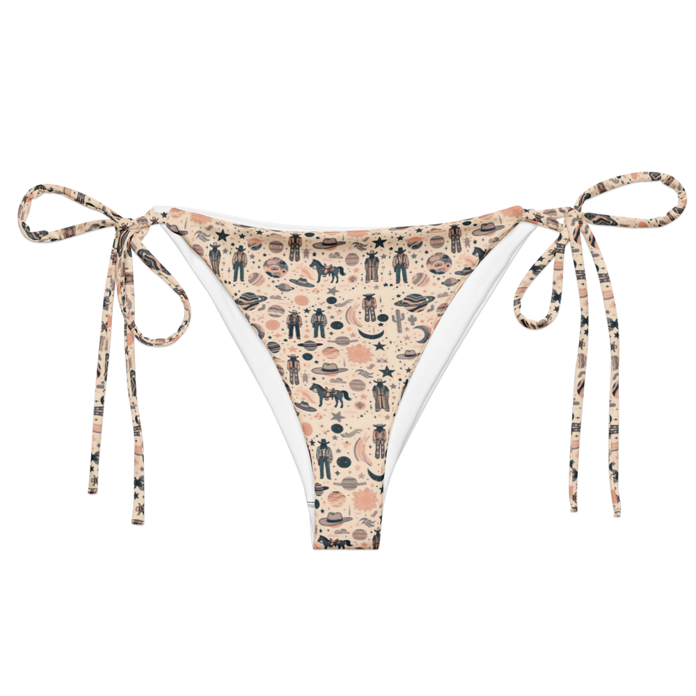 Cosmic Wrangler: Western Space Cowboy String Bikini Bottom