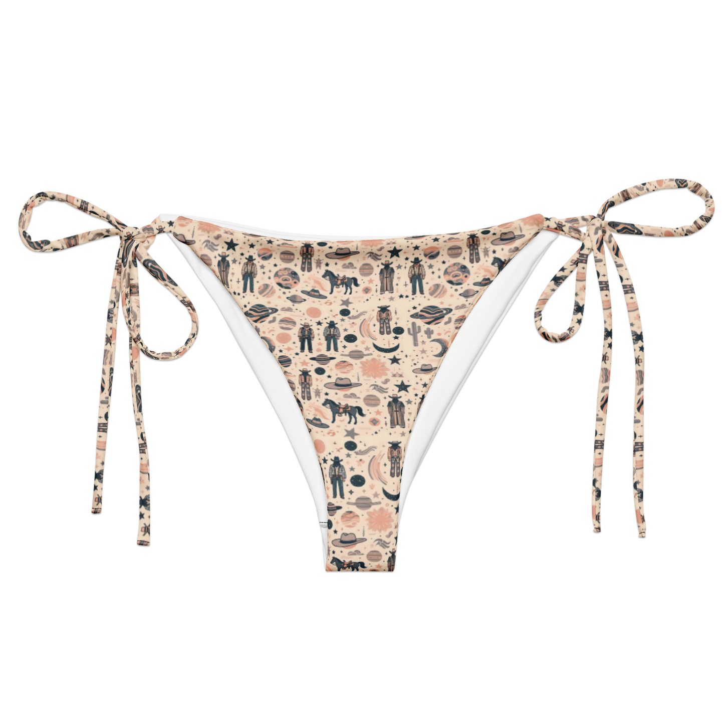 Cosmic Wrangler: Western Space Cowboy String Bikini Bottom