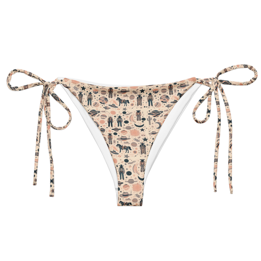 Cosmic Wrangler: Western Space Cowboy String Bikini Bottom