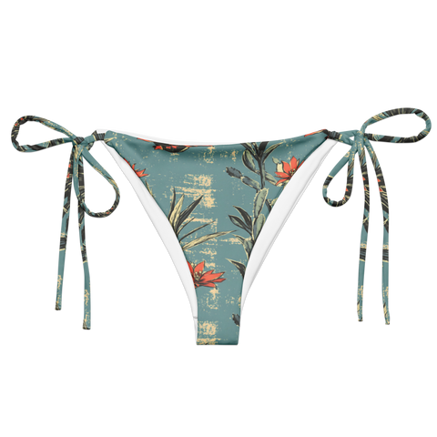 Cactus Aloha: Prickly Pear Blossom String Bikini Bottom