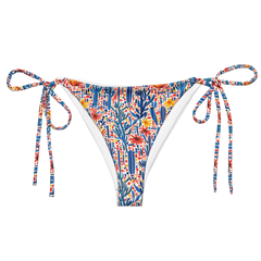 Mesa Mosaic: Geometric Floral String Bikini Bottom