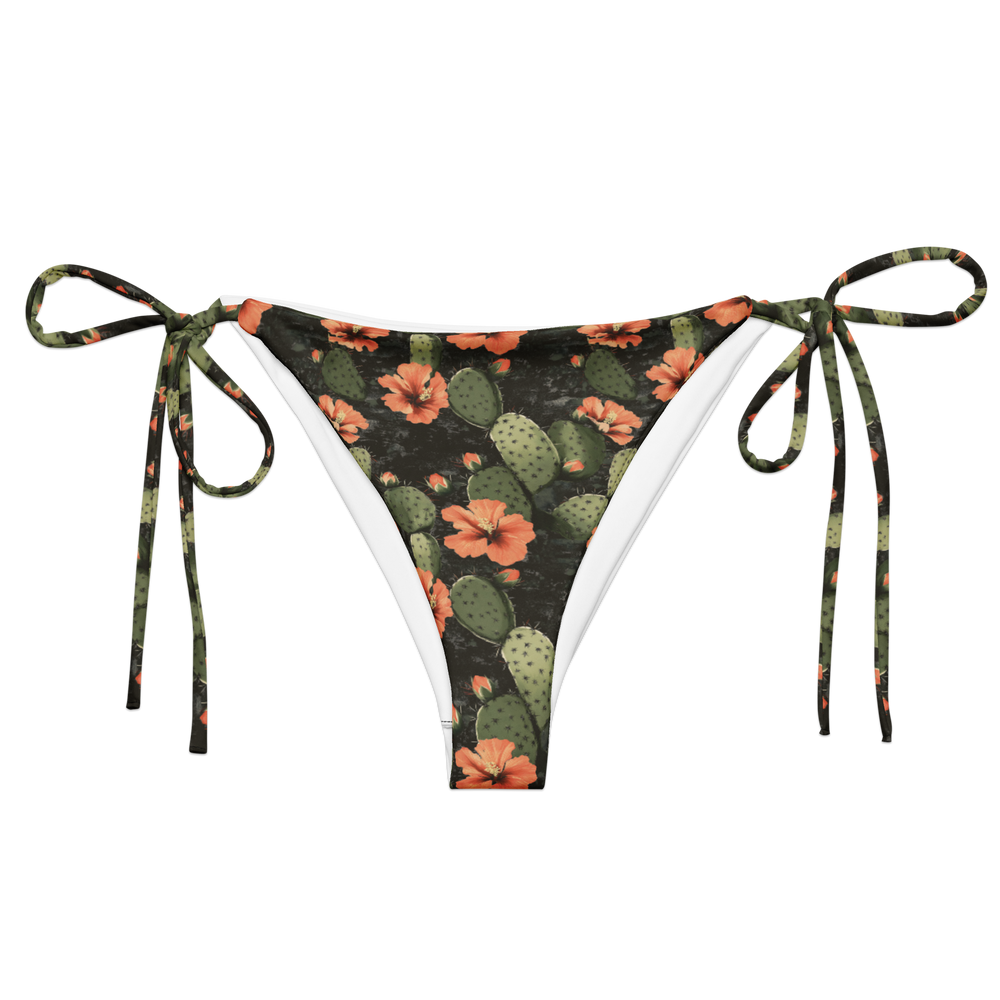Nocturnal Nopal: Cactus Blooms String Bikini Bottom