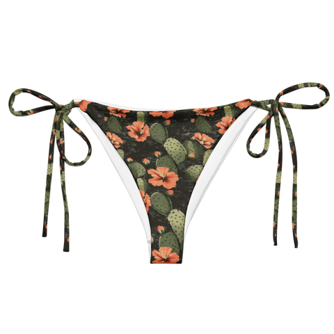 Nocturnal Nopal: Cactus Blooms String Bikini Bottom