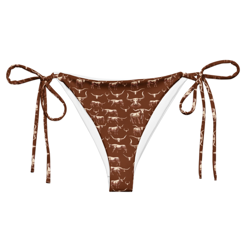 Wild Steer: Fiery Longhorn String Bikini Bottom