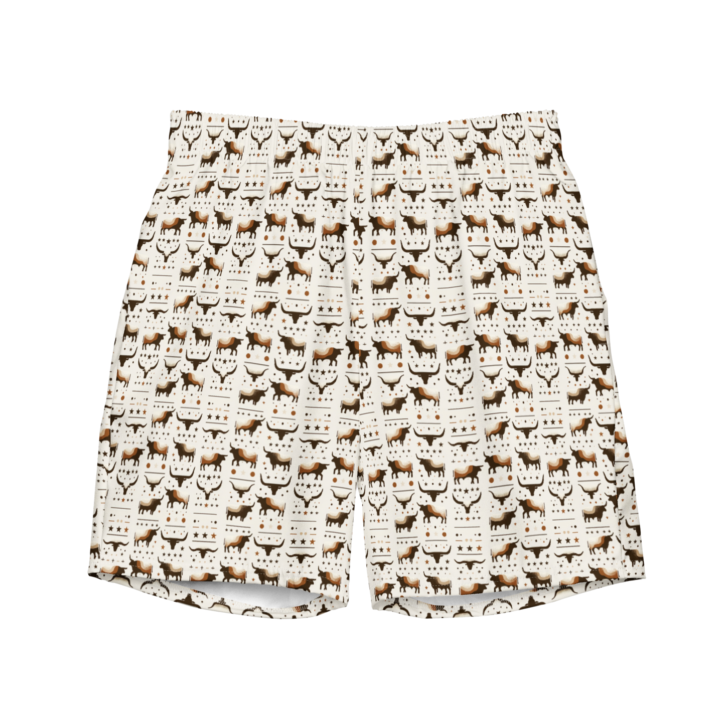 Lone Star Legacy: Longhorn Steer Swim Trunks