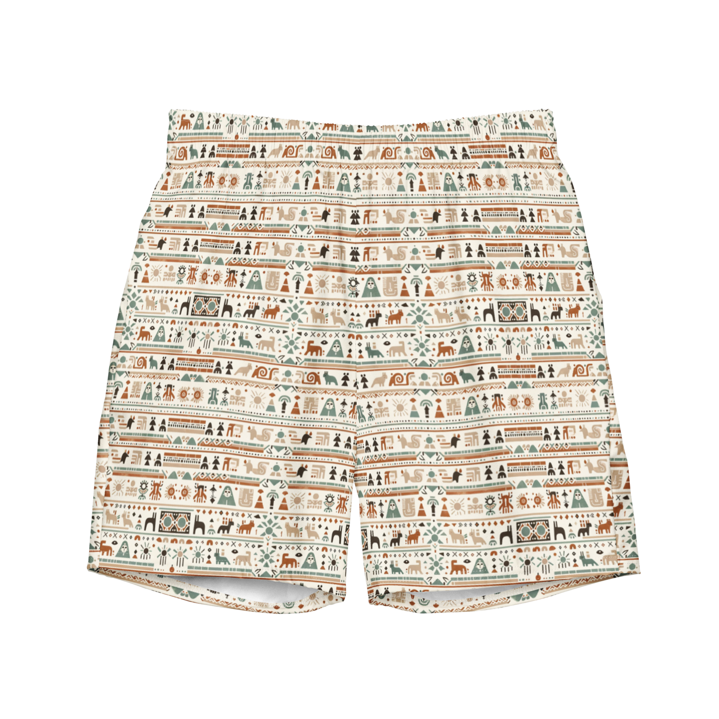 Zuni Spirit: Patterned Swim Trunks