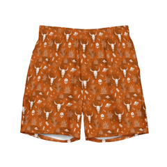 Deep Orange: Hooked On Heat Swim Trunks