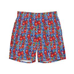 Wildflower Mirage: Rustic Floral Swim Trunks