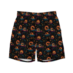Neon Eclipse: Old Western Swim Trunks