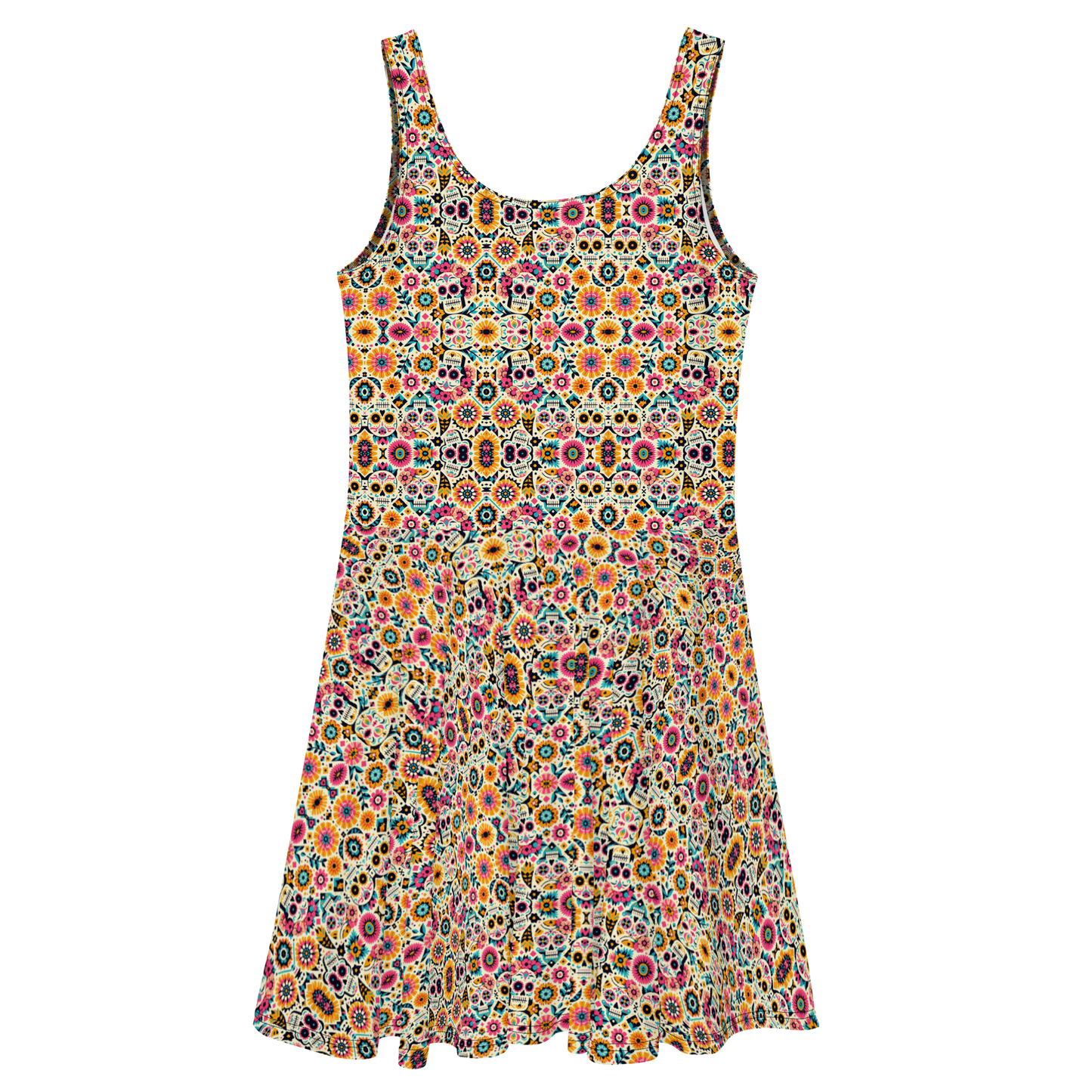 Calavera Dreams: Dia de los Muertos Sun Dress