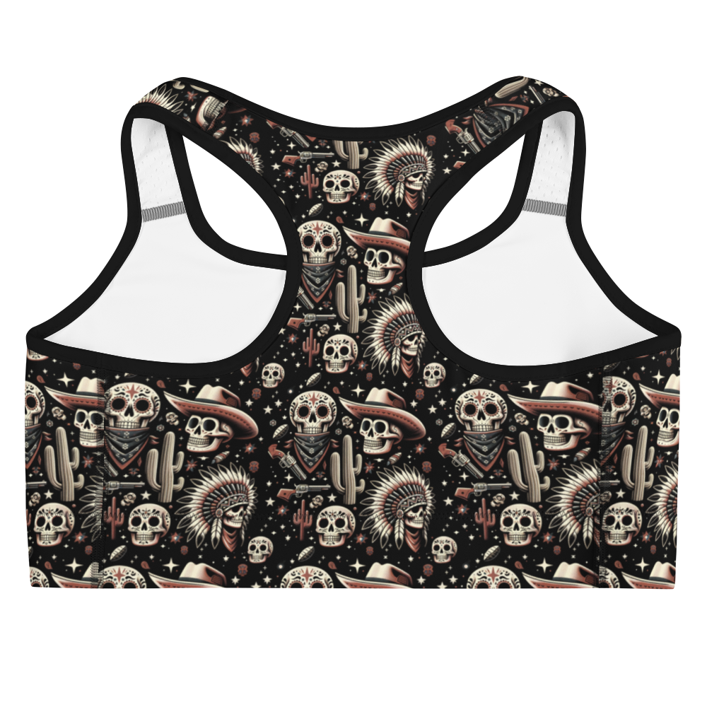 Renegade Revel: Outlaw Skull Sports Bra