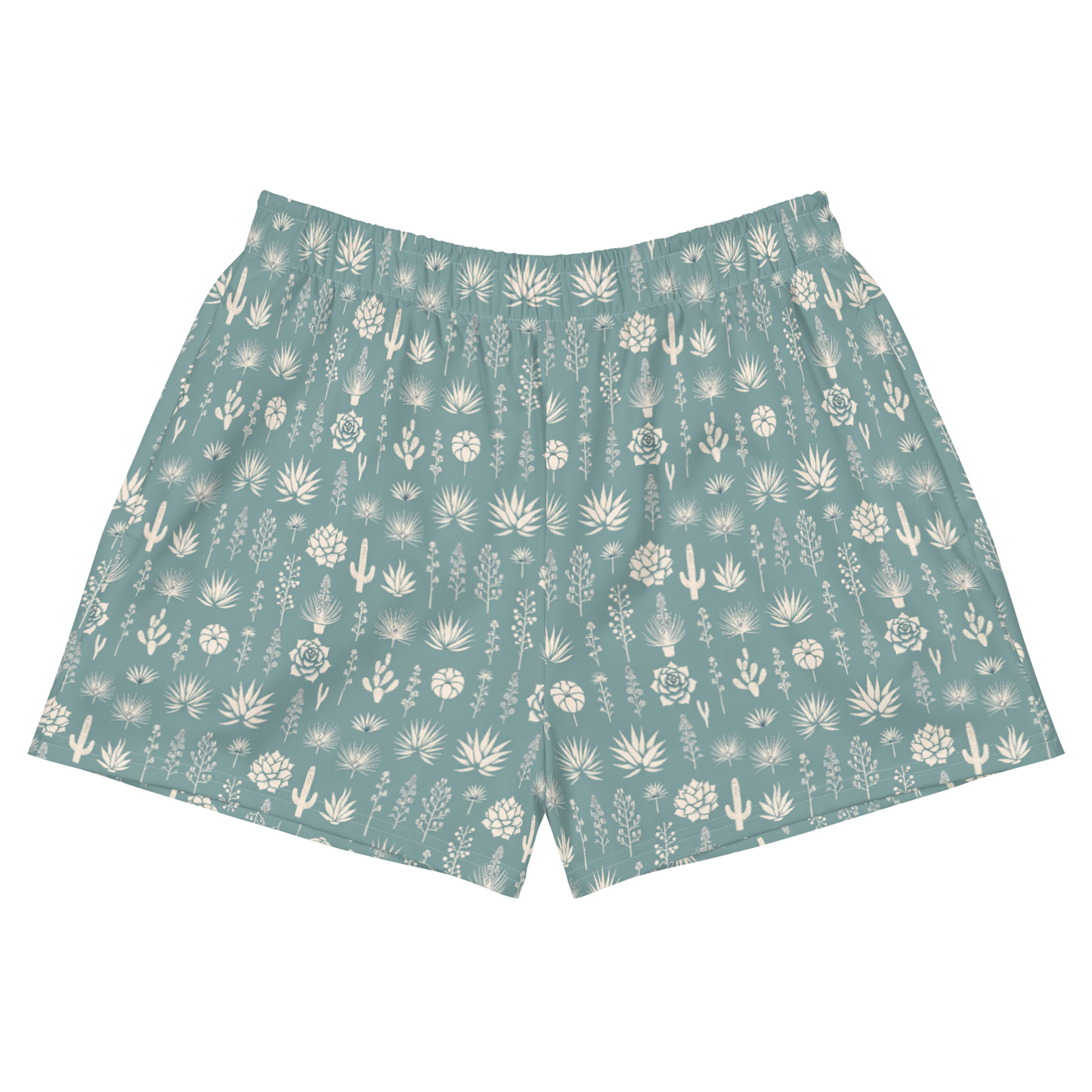 Saguaro Sunset: Hawaiian Nights in the Desert High-Waisted Women's Athletic Shorts