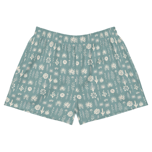 Saguaro Sunset: Hawaiian Nights in the Desert High-Waisted Women's Athletic Shorts